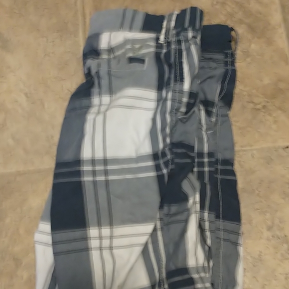 American eagle blue and white striped/plaid shorts - Picture 3 of 4
